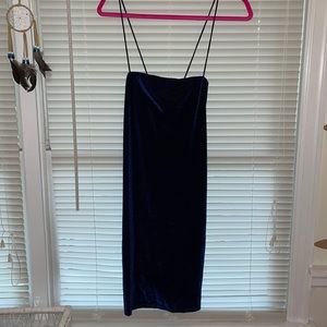 Brand new navy velvet dress never worn